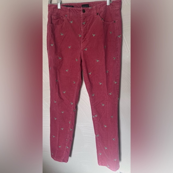 Talbots Embroidered Duck corduroy pants straight leg Size 12 - Picture 1 of 5